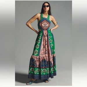NWT Anthropologie Farm Rio Cutout Halter Dress